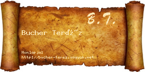 Bucher Teréz névjegykártya